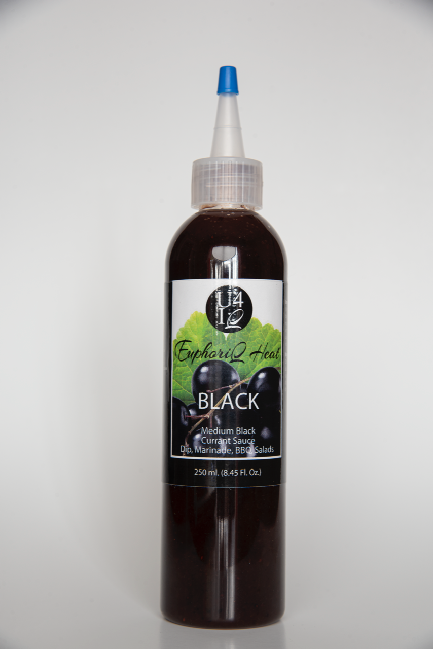 Black Hot Sauce Bottle